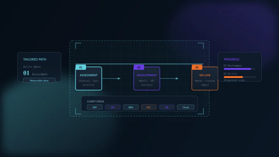 Tailored AI path: analysis, development and go-live